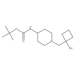 tert-butyl N-{1-[(1-hydroxycyclobutyl)methyl]piperidin-4-yl}carbamate Structure