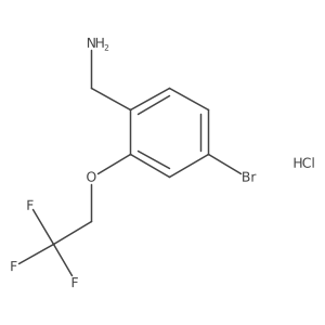 4-Bromo-2-(2,2,2-trifluoroethoxy)benzylamine hydrochloride Structure