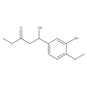 methyl (3S)-3-hydroxy-3-(3-hydroxy-4-methoxyphenyl)propanoate结构式