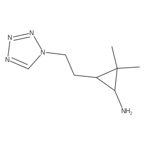 rac-(1R,3S)-2,2-dimethyl-3-[2-(1H-1,2,3,4-tetrazol-1-yl)ethyl]cyclopropan-1-amine Structure
