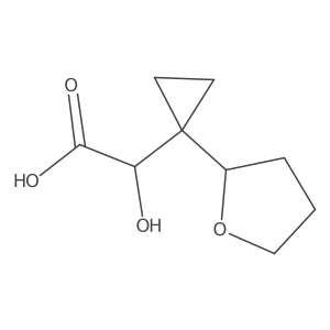 2-Hydroxy-2-[1-(oxolan-2-yl)cyclopropyl]acetic acid结构式