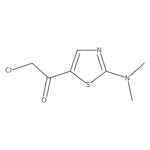 2-Chloro-1-[2-(dimethylamino)-1,3-thiazol-5-yl]ethan-1-one结构式