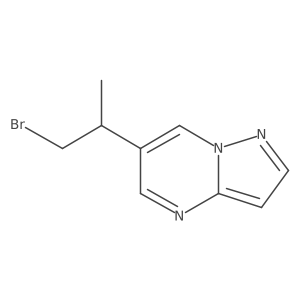 6-(1-Bromopropan-2-yl)pyrazolo[1,5-a]pyrimidine结构式