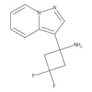 3,3-Difluoro-1-{pyrazolo[1,5-a]pyridin-3-yl}cyclobutan-1-amine Structure