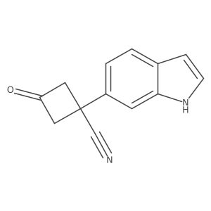 1-(1H-indol-6-yl)-3-oxocyclobutane-1-carbonitrile Structure
