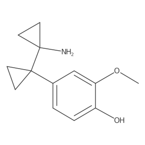 4-[1-(1-Aminocyclopropyl)cyclopropyl]-2-methoxyphenol结构式