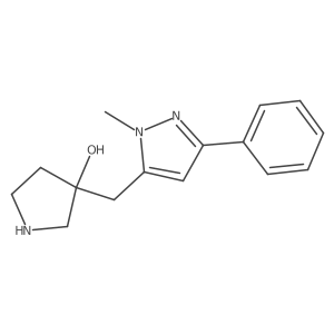3-[(1-methyl-3-phenyl-1H-pyrazol-5-yl)methyl]pyrrolidin-3-ol Structure