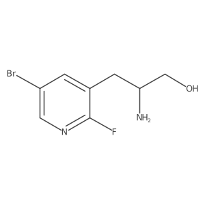 2-Amino-3-(5-bromo-2-fluoropyridin-3-yl)propan-1-ol结构式