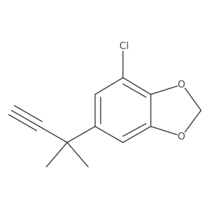 4-Chloro-6-(2-methylbut-3-yn-2-yl)-1,3-dioxaindane结构式
