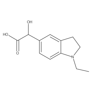 2-(1-ethyl-2,3-dihydro-1H-indol-5-yl)-2-hydroxyacetic acid Structure