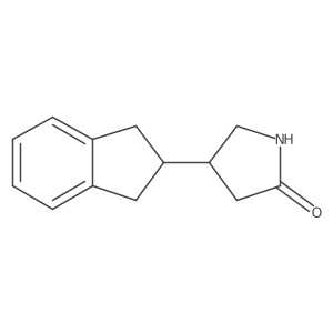 4-(2,3-dihydro-1H-inden-2-yl)pyrrolidin-2-one结构式