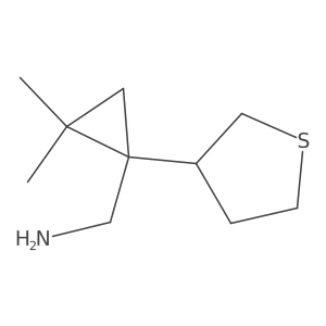 [2,2-Dimethyl-1-(thiolan-3-yl)cyclopropyl]methanamine结构式