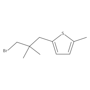 2-(3-Bromo-2,2-dimethylpropyl)-5-methylthiophene结构式