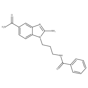 2-amino-1-[3-(phenylformamido)propyl]-1H-1,3-benzodiazole-5-carboxamide结构式