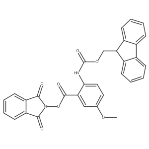 1,3-dioxo-2,3-dihydro-1H-isoindol-2-yl 2-({[(9H-fluoren-9-yl)methoxy]carbonyl}amino)-5-methoxybenzoate Structure