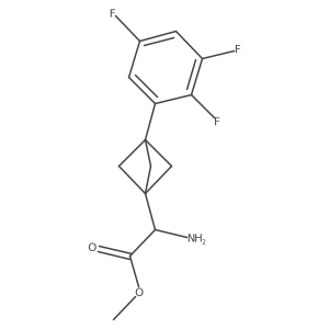 Methyl 2-amino-2-[3-(2,3,5-trifluorophenyl)-1-bicyclo[1.1.1]pentanyl]acetate结构式