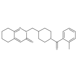 2-{[1-(2-Methylbenzoyl)piperidin-4-yl]methyl}-2,3,5,6,7,8-hexahydrocinnolin-3-one结构式