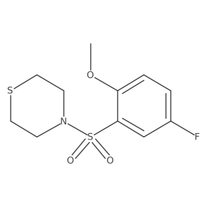 4-(5-Fluoro-2-methoxybenzenesulfonyl)thiomorpholine结构式