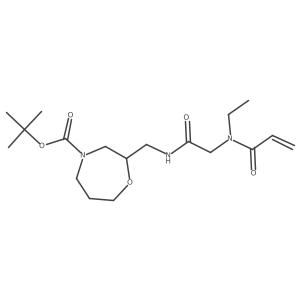 tert-butyl 2-{[2-(N-ethylprop-2-enamido)acetamido]methyl}-1,4-oxazepane-4-carboxylate结构式