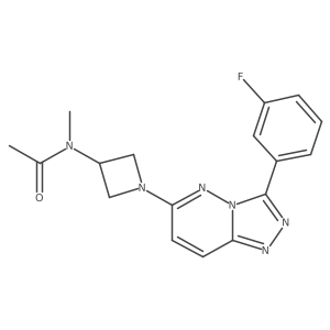 N-{1-[3-(3-fluorophenyl)-[1,2,4]triazolo[4,3-b]pyridazin-6-yl]azetidin-3-yl}-N-methylacetamide结构式