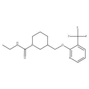 N-ethyl-3-({[3-(trifluoromethyl)pyridin-2-yl]oxy}methyl)piperidine-1-carboxamide Structure