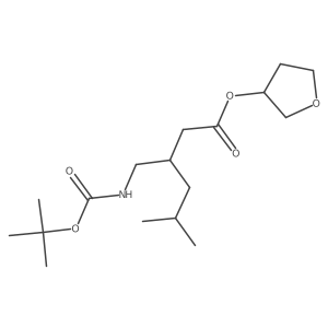 oxolan-3-yl (3S)-3-({[(tert-butoxy)carbonyl]amino}methyl)-5-methylhexanoate Structure