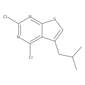 2,4-Dichloro-5-isobutylthieno[2,3-d]pyrimidine结构式