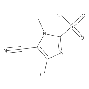 4-chloro-5-cyano-1-methyl-1H-imidazole-2-sulfonyl chloride结构式