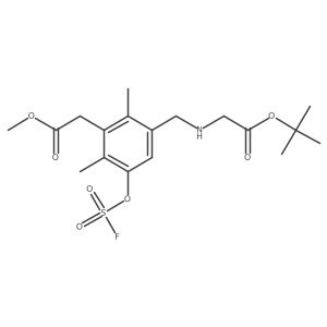 Tert-butyl 2-[({5-[(fluorosulfonyl)oxy]-3-(2-methoxy-2-oxoethyl)-2,4-dimethylphenyl}methyl)amino]acetate结构式