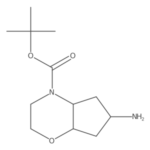 Tert-butyl 6-amino-octahydrocyclopenta[b][1,4]oxazine-4-carboxylate Structure