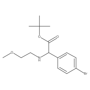Tert-butyl 2-(4-bromophenyl)-2-[(2-methoxyethyl)amino]acetate Structure