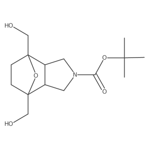 Tert-butyl 1,7-bis(hydroxymethyl)-10-oxa-4-azatricyclo[5.2.1.0,2,6]decane-4-carboxylate结构式
