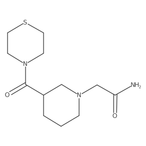 2-[3-(Thiomorpholine-4-carbonyl)piperidin-1-yl]acetamide结构式