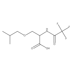 (2S)-3-(2-methylpropoxy)-2-(2,2,2-trifluoroacetamido)propanoic acid结构式
