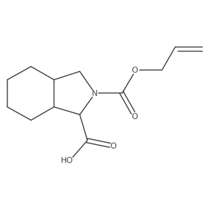 rac-(1R,3aS,7aR)-2-[(prop-2-en-1-yloxy)carbonyl]-octahydro-1H-isoindole-1-carboxylic acid结构式