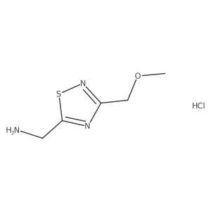 1-[3-(Methoxymethyl)-1,2,4-thiadiazol-5-yl]methanamine hydrochloride Structure