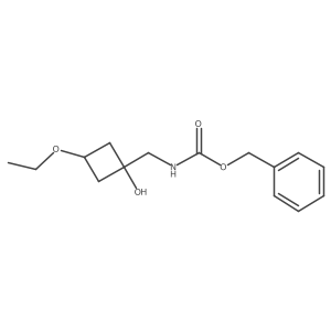 benzyl N-[(3-ethoxy-1-hydroxycyclobutyl)methyl]carbamate结构式