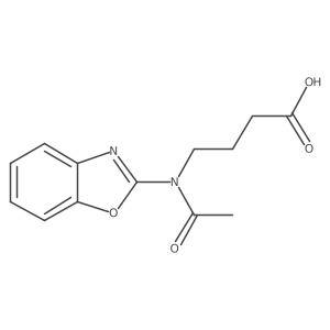 4-[N-(1,3-benzoxazol-2-yl)acetamido]butanoic acid结构式