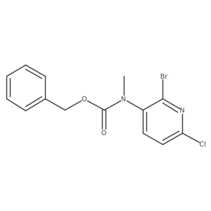 benzyl N-(2-bromo-6-chloropyridin-3-yl)-N-methylcarbamate结构式