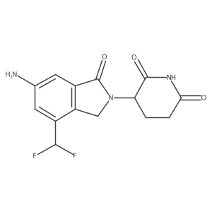 3-[6-amino-4-(difluoromethyl)-1-oxo-2,3-dihydro-1H-isoindol-2-yl]piperidine-2,6-dione结构式