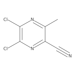 5,6-Dichloro-3-methylpyrazine-2-carbonitrile结构式