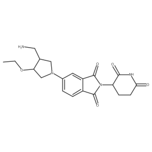rac-5-[(3R,4S)-3-(aminomethyl)-4-ethoxypyrrolidin-1-yl]-2-(2,6-dioxopiperidin-3-yl)-2,3-dihydro-1H-isoindole-1,3-dione Structure