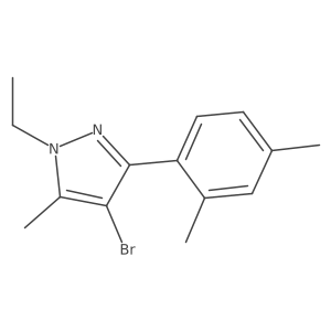 4-bromo-3-(2,4-dimethylphenyl)-1-ethyl-5-methyl-1H-pyrazole Structure