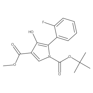 Methyl 1-Boc-5-(2-fluorophenyl)-4-hydroxy-1H-pyrrole-3-carboxylate Structure
