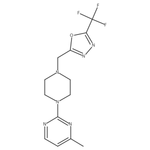 4-Methyl-2-(4-{[5-(trifluoromethyl)-1,3,4-oxadiazol-2-yl]methyl}piperazin-1-yl)pyrimidine Structure