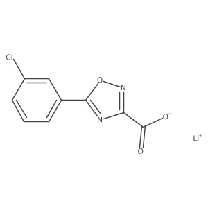 Lithium(1+) 5-(3-chlorophenyl)-1,2,4-oxadiazole-3-carboxylate Structure