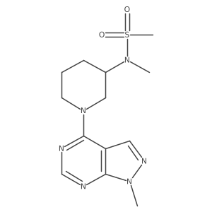 N-methyl-N-(1-{1-methyl-1H-pyrazolo[3,4-d]pyrimidin-4-yl}piperidin-3-yl)methanesulfonamide Structure