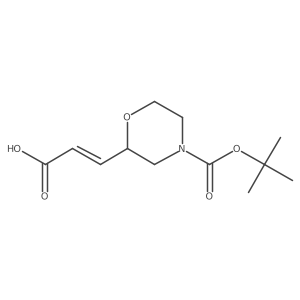 (R,E)-3-(4-(tert-Butoxycarbonyl)morpholin-2-yl)acrylic acid结构式