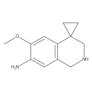 6'-Methoxy-2',3'-dihydro-1'H-spiro[cyclopropane-1,4'-isoquinolin]-7'-amine结构式