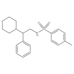 (4-Methylbenzene-1-sulfonyl)[2-phenyl-2-(piperidin-1-yl)ethyl]ammonium结构式
